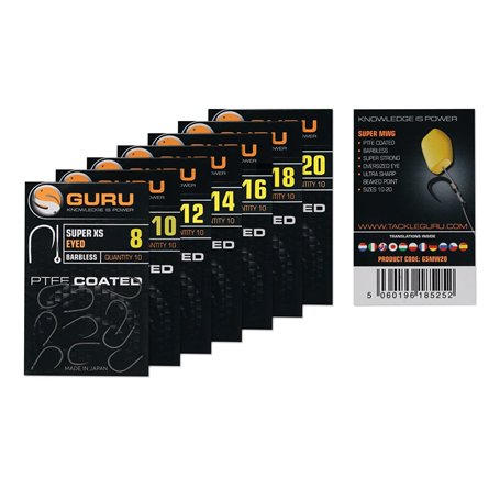 Guru Tackle Hameçons sans ardillon Super XS