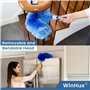 WinHux® Plumeau Telescopique 3,4 mètres Manche Extensible très Longue, Flexible et Lavable