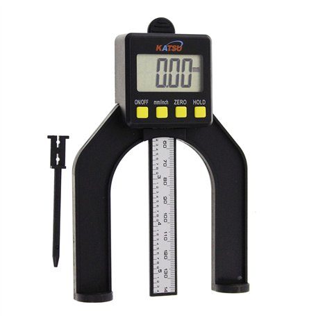 KATSU Jauge de Profondeur Numérique 0-80mm Profondimètre Numérique Outil de Mesure Numérique de Hauteur et Profondeur pour Tonde