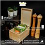 Creative Deco Boite Rangement en Bois pour CD et DVD | 16 x 24 x 14 cm | 3 Compartiments | avec Couvercle et Sans Poignées | Non