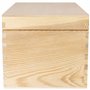 Creative Deco Boite Rangement en Bois pour CD et DVD | 16 x 24 x 14 cm | 3 Compartiments | avec Couvercle et Sans Poignées | Non