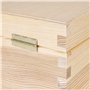 Creative Deco Boite Rangement en Bois pour CD et DVD | 16 x 24 x 14 cm | 3 Compartiments | avec Couvercle et Sans Poignées | Non