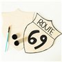 Creative Deco 2 x Formes Bouclier Bois | 30x24cm | Découpes Contreplaqués Non Peints | Decoration Tag Ornement Suspendus à Accro