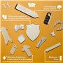 Creative Deco 2 x Formes Bouclier Bois | 30x24cm | Découpes Contreplaqués Non Peints | Decoration Tag Ornement Suspendus à Accro