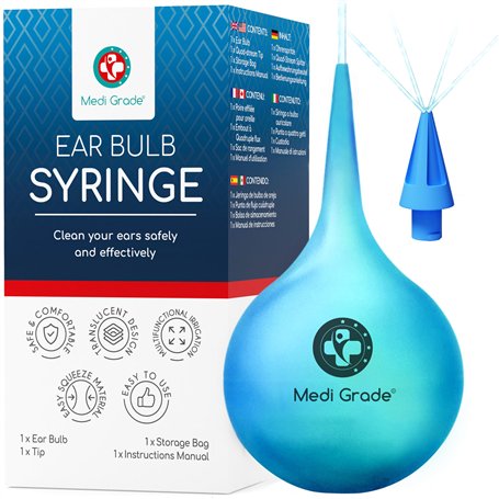 Seringue Plastique [75 ml] pour le Nettoyage Oreille et Retirer les Bouchons d’Oreille