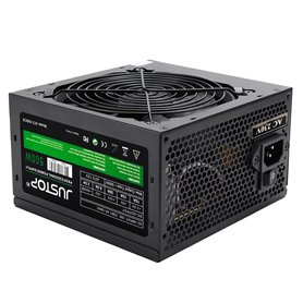JUSTOP CIT Value Bloc d'alimentation ATX PC 500 W avec Ventilateur Silencieux de 12 cm et 3 x SATA/24 Broches/4 + 4 Broches 12 V