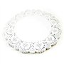 Happium Lot de 100 napperons en Papier pour décoration de gâteaux Blanc 24 cm Serviettes en Papier jetables tampons d'emballage