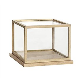 Hübsch Petite vitrine en chêne avec cadre en bois de 24 cm