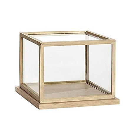 Hübsch Petite vitrine en chêne avec cadre en bois de 24 cm