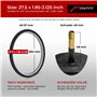 Fincci Velo Сhambre a Air 27.5 - Paire Chambres à Air 27.5 x 1.95 x 2.0 x 2.10 x 2.2X 2.3 x 2.35 avec Valve Schrader 48mm pour M