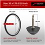 Fincci Chambre a air 20 Pouces - Paire Chambres à air Bmx 20x1.75 x 1.95 x 2.00x2.1 pouces de Valve Presta 48mm pour Enfant Velo