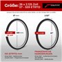 Fincci Pneu VTT 26 Pouces - Paire Pliable Pneus 26 x 2.1 Pouces 57-559 - Cupar Pneu avec Chambre à Air 26 Schrader - pour de Vil