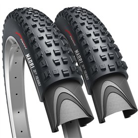 Fincci Paire Pneus VTT 27.5 x 2.35 Pouces 60-584 Pliable Pneu Velo Maori pour VTC Montagne Fuoristrada Vélo Bicyclette avec 27.5