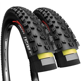 Fincci Velo Pneu VTT 27.5 x 2.25 Pouces - Paire Pliable Tire 57-584 avec 1mm Nylon Protection Anti Crevaison