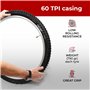 Fincci Velo Pneu VTT 27.5 x 2.25 Pouces - Paire Pliable Tire 57-584 avec 1mm Nylon Protection Anti Crevaison, 60 TPI pour VTC, M