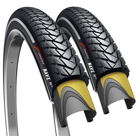 Fincci Lot de 2 pneus 700 x 35c 37-622 pliables 60 TPI avec protection en nylon pour vélo de route