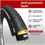 Fincci Paire Pneus 700x38c - Réfléchissant Pneus avec Protection Antiponcture Anti-Crevaison 3mm - pour 28-29 Pouces Route VTT H