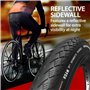 Fincci Paire Pneus 700x38c - Réfléchissant Pneus avec Protection Antiponcture Anti-Crevaison 3mm - pour 28-29 Pouces Route VTT H