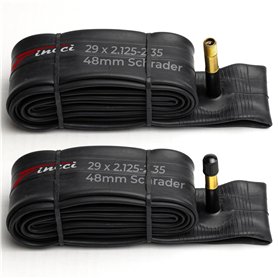 Fincci Chambre a Air 29 pouces Vtt - Paire chambres à air 29 x 2.1 x2.20 x 2.35 pouces de Valve Schrader 48mm pour Route VTT bic
