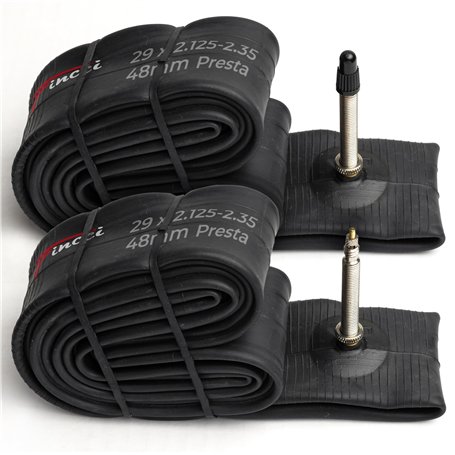 Fincci Chambre a Air 29 Pouces VTT - Paire Chambres à Air 29 x 2.1 x2.20 x 2.35 Pouces de Valve Presta 48mm pour Route VTT bici