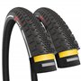 Fincci Gravel Pneus 700 x 38c - Paire Réfléchissant Pliable Tire 28 x 1.5 Pouces avec Protection Anti Crevaison 1mm 30 TPI pour