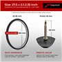 1 x 2.2 x 2.3 x 2.35 Pouces - Paire Chambres à Air Velo 27.5 avec Valve Presta 48mm pour Montagne