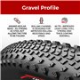 Fincci Gravel Pneus 700 x 40c avec Protection Anti Crevaison 1mm - Paire Pliable Tire 28 x 1.6 Pouces - Pack of 2X 42-622 pour É