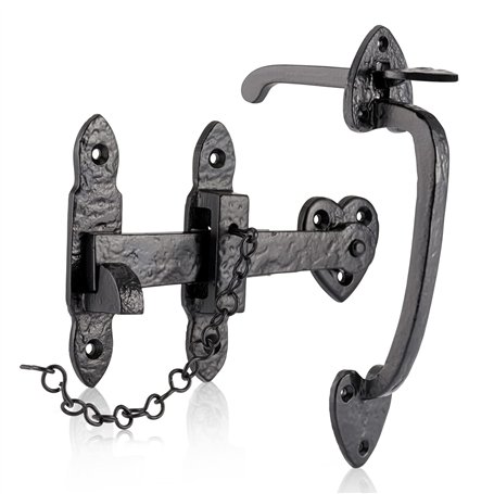 XFORT : Gamme Smithy's : Loquet de portail noir antique en fonte