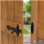 XFORT : Gamme Smithy's : Loquet de portail noir antique en fonte, loquet traditionnel Suffolk, adapté aux portes de hangars et d