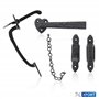 XFORT : Gamme Smithy's : Loquet de portail noir antique en fonte, loquet traditionnel Suffolk, adapté aux portes de hangars et d