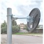 SNS SAFETY LTD Miroir de Circulation Convexe 30 cm pour Routes, Entrepôts, Garages, Magasins et Bureaux, Noir, avec Support Mura