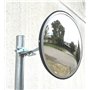 SNS SAFETY LTD Miroir de Circulation Convexe 30 cm pour Routes, Entrepôts, Garages, Magasins et Bureaux, Noir, avec Support Mura