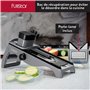 7-en-1 Réglable Acier Inox Mandoline Cuisine Coupe Legume Multifonctions - Mandoline Professionnelle Cuisine - Trancheur de Légu