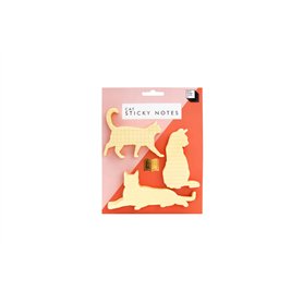 Good Design Works Notes autocollantes en forme de chat | Comprend 3 motifs distincts | Blocs de notes adhésifs en forme de chat