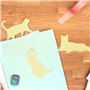 Good Design Works Notes autocollantes en forme de chat | Comprend 3 motifs distincts | Blocs de notes adhésifs en forme de chat 