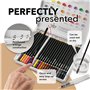Castle Art Supplies Set de Crayons Aquarellables « Portraits » | 24 Couleurs Intenses | Dessinez et Peignez à la Fois | Pour Art