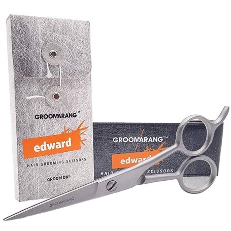 Ciseaux de coiffeur Groomarang Edward - Ciseaux de barbier professionnels pour coiffer et barbe