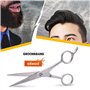 Ciseaux de coiffeur Groomarang Edward - Ciseaux de barbier professionnels pour coiffer et barbe, coupe et toilettage - En acier 