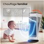 Pro Breeze Radiateur Soufflant Colonne 2000W avec télécommande et écran LED, Chauffage d'appoint, Mode ECO économe en énergie, O