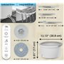 ARSUK Seau à Spin Mop et Nettoyage des Sols | Mécanisme Séparé pour Eau Propre et Sale | Conception Compacte 2L, 2 Tampons Micro