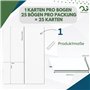 OfficeGear Lot de 25 cartes de tente extra larges 1-up (25 feuilles) perforées imprimables A4 190 g/m² pliantes pour divers évén