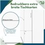 OfficeGear Lot de 25 cartes de tente extra larges 1-up (25 feuilles) perforées imprimables A4 190 g/m² pliantes pour divers évén