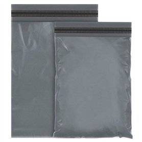 BRITISHPAPER Lot de 40 sacs postaux gris avec fermeture autocollante - 2 tailles - 20 de chaque petit à moyen - Assortiment de s