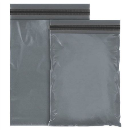 BRITISHPAPER Lot de 40 sacs postaux gris avec fermeture autocollante - 2 tailles - 20 de chaque petit à moyen - Assortiment de s