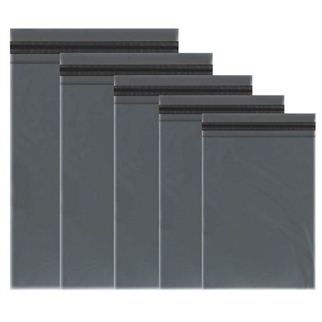 BRITISHPAPER Lot de 50 sacs postaux en polyéthylène gris avec fermeture autocollante - 5 tailles M à XXX L