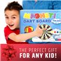 Cible de Fléchettes Magnétique Grande et Sûre (Cadre en Bois) pour Enfants et Adultes - Jeu Amusant pour 4 Joueurs - Avec 12 Flé