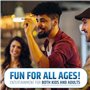 Cible de Fléchettes Magnétique Grande et Sûre (Cadre en Bois) pour Enfants et Adultes - Jeu Amusant pour 4 Joueurs - Avec 12 Flé