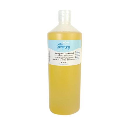 Huile de chanvre raffinée 1 litre - 100 % pure et naturelle - Huile de support pour massage