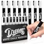 The Glowhouse Lot de 8 marqueurs à craie liquide blanche