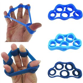 Boolavard Lot de 3 bandes de résistance pour les doigts - Extenseur de main - Pour exercices de guitare et d'escalade - Pour art